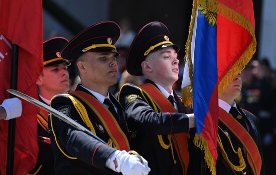 Парад кадет на Поклонной горе 