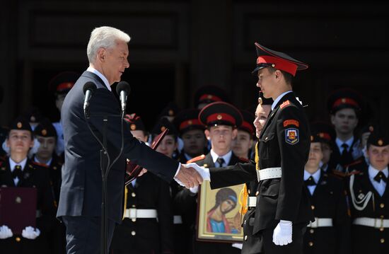 Парад кадет на Поклонной горе 