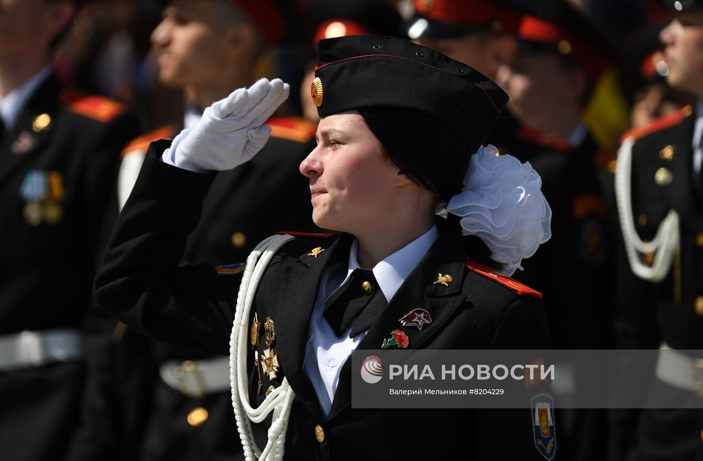 Парад кадет на Поклонной горе