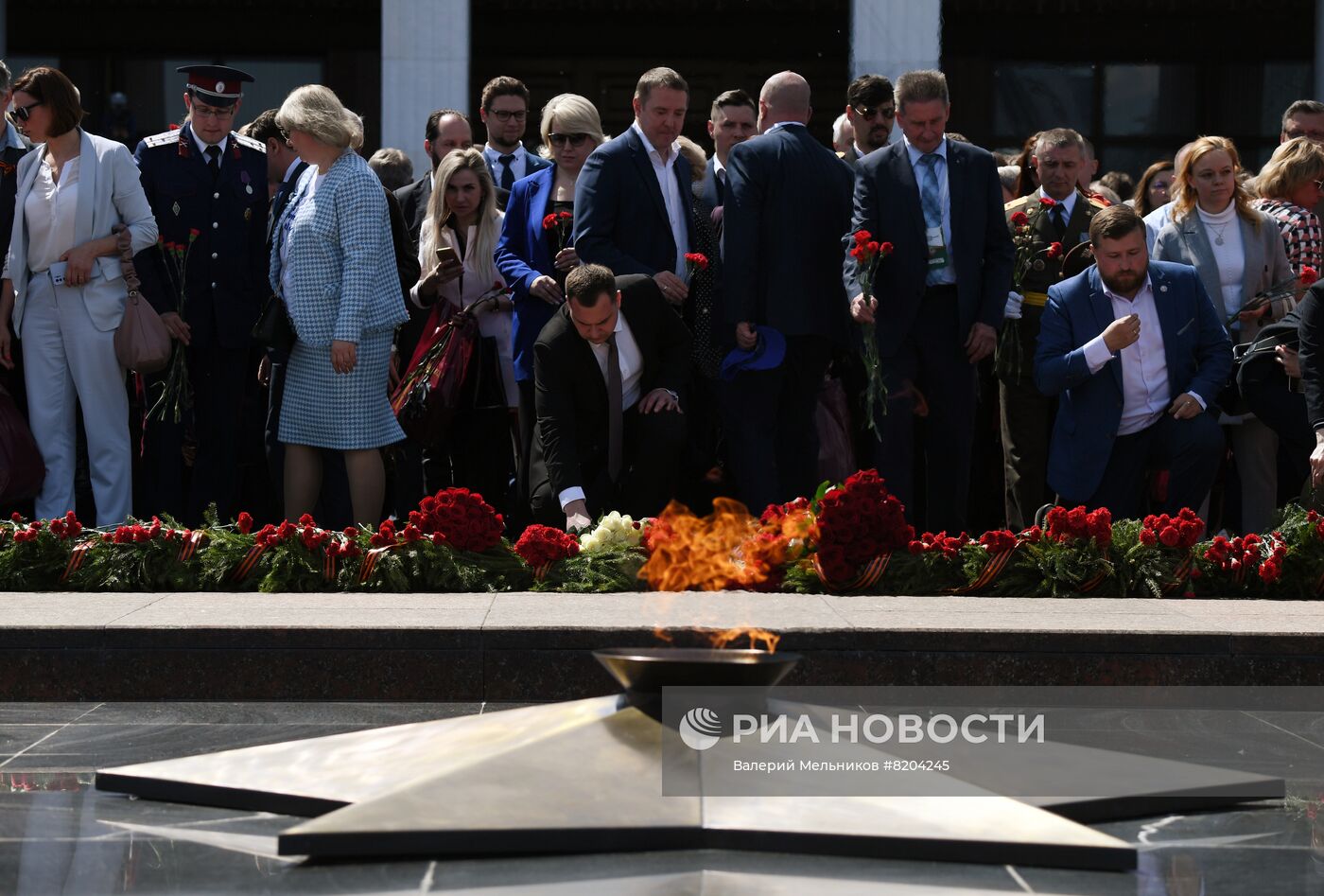 Парад кадетов на Поклонной горе 