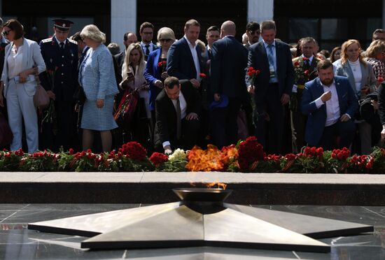 Парад кадетов на Поклонной горе 