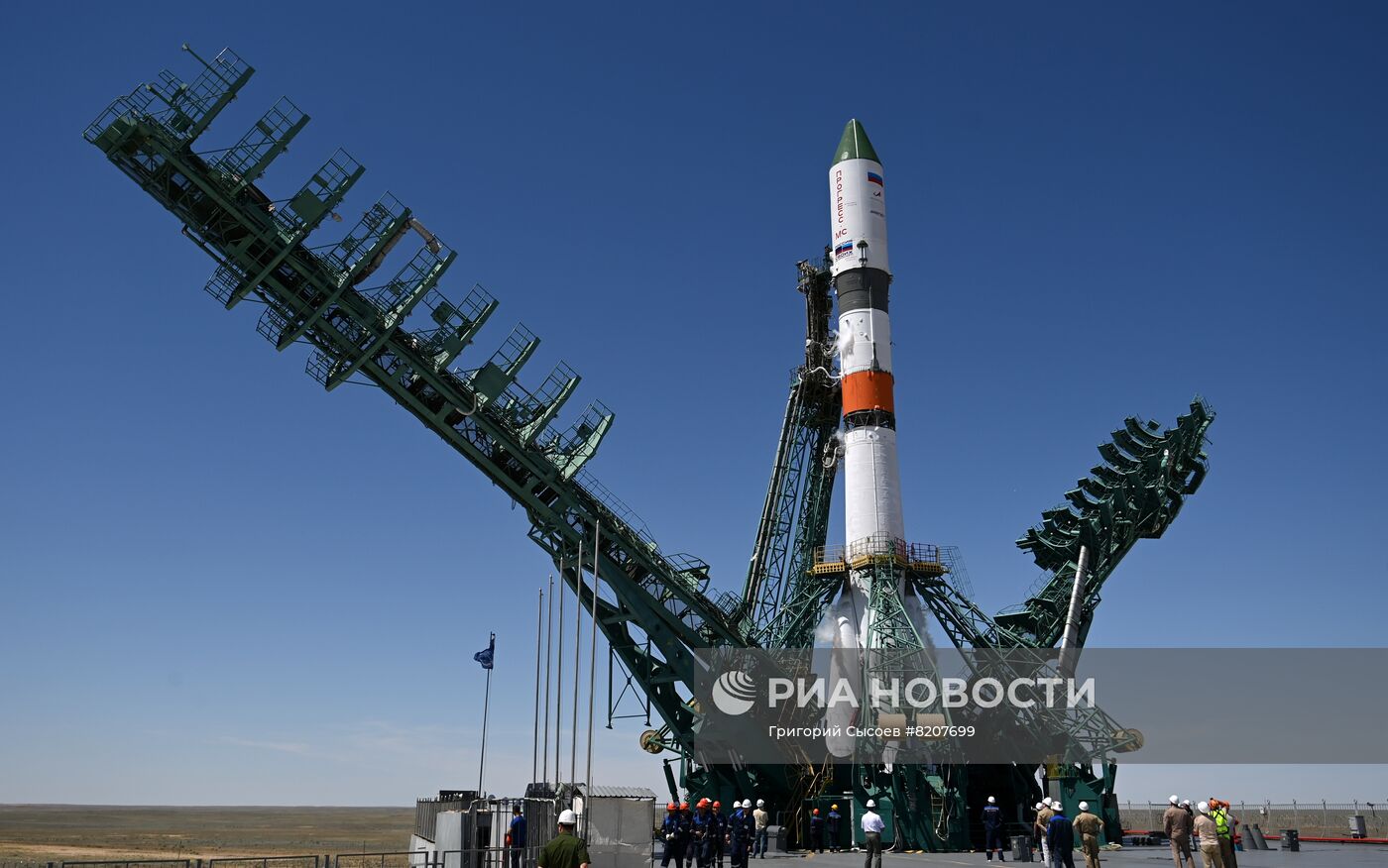 Пуск РН "Союз 2.1а" с транспортным грузовым кораблем "Прогресс МС-20"