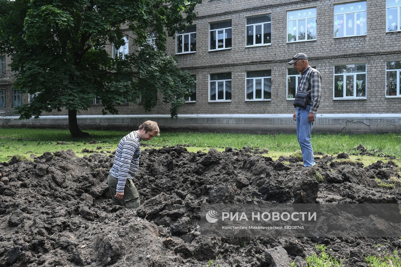 Последствия обстрела Донецка