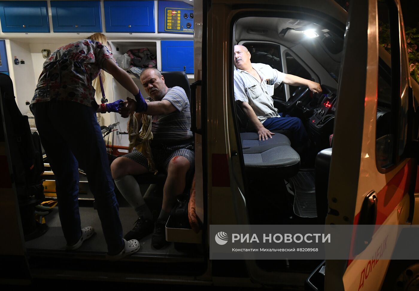 Последствия обстрела Донецка