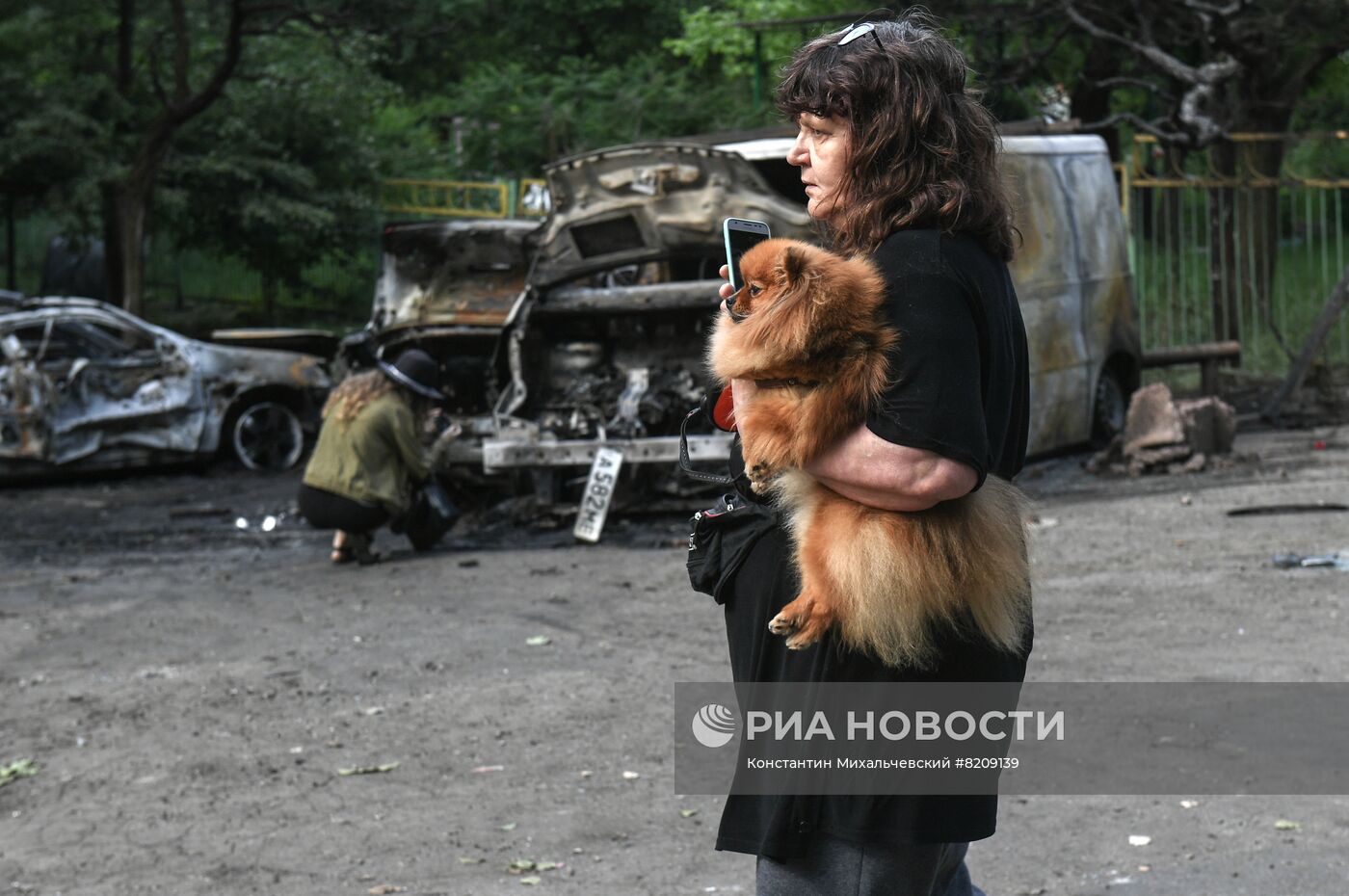 Последствия обстрелов Донецка украинскими войсками