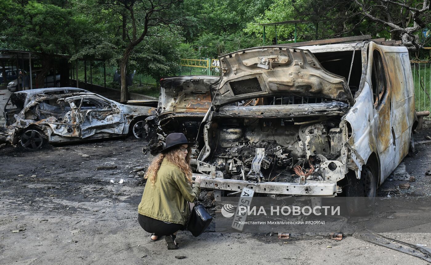 Последствия обстрелов Донецка украинскими войсками