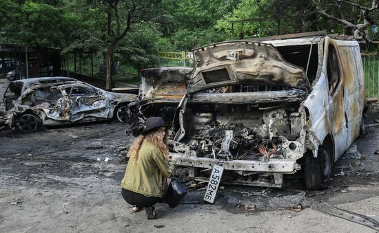 Последствия обстрелов Донецка украинскими войсками