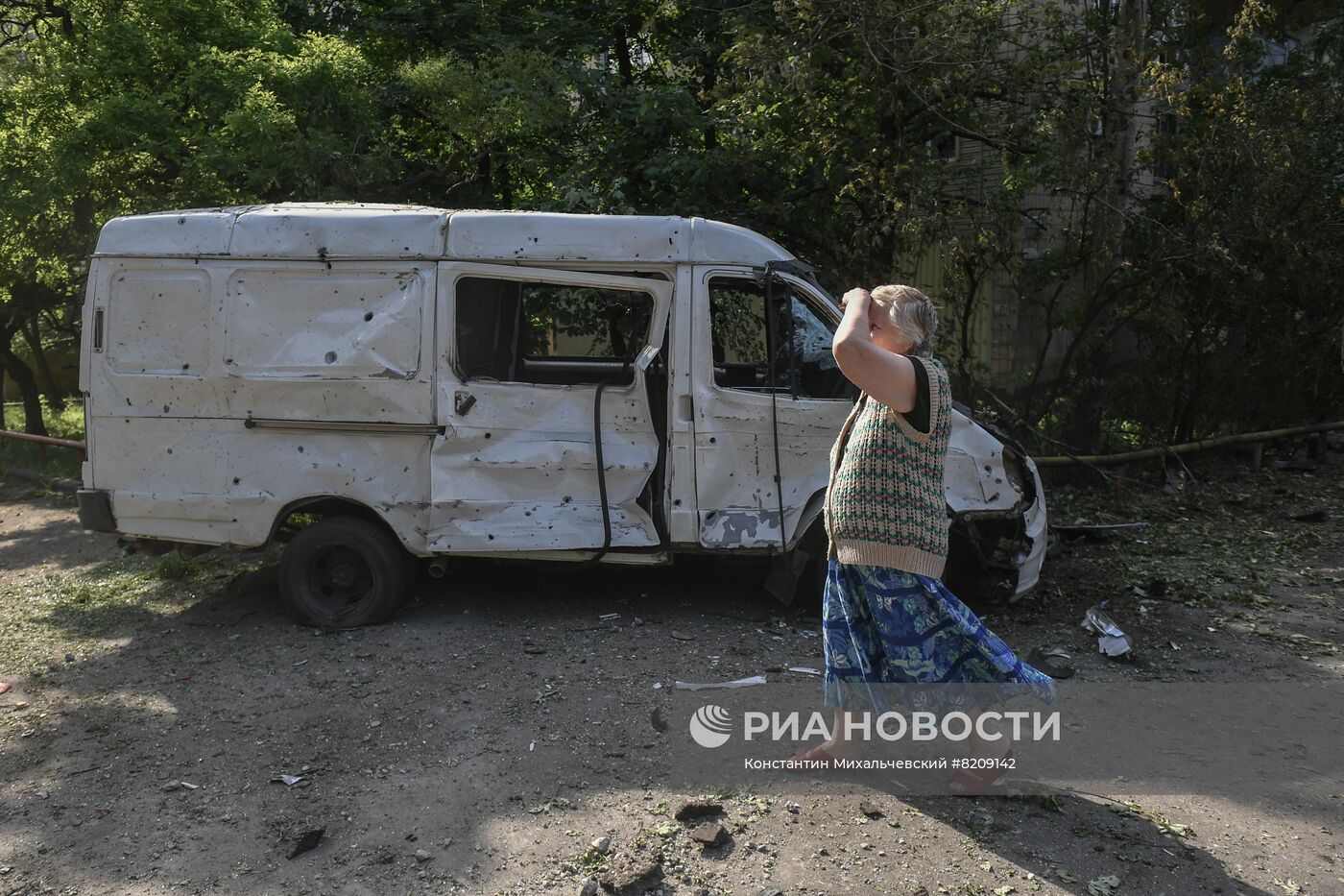 Последствия обстрелов Донецка украинскими войсками