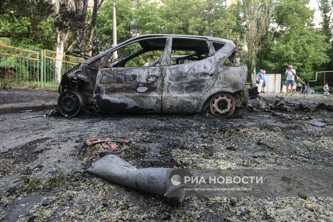 Последствия обстрелов Донецка украинскими войсками