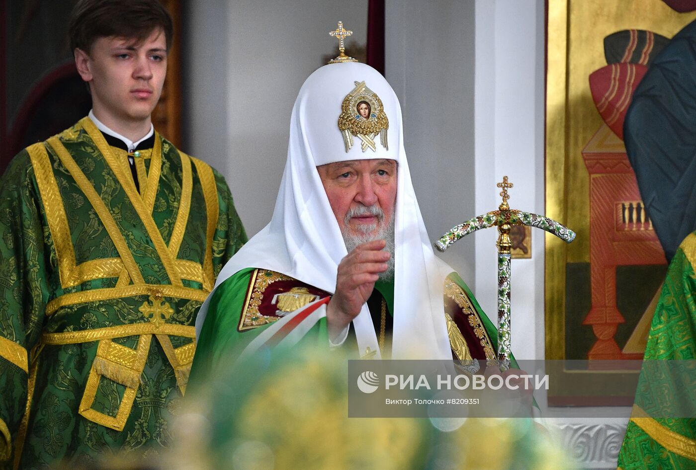 Патриарх Кирилл возглавил богослужение в Свято-Ефросиниевском монастыре в Полоцке