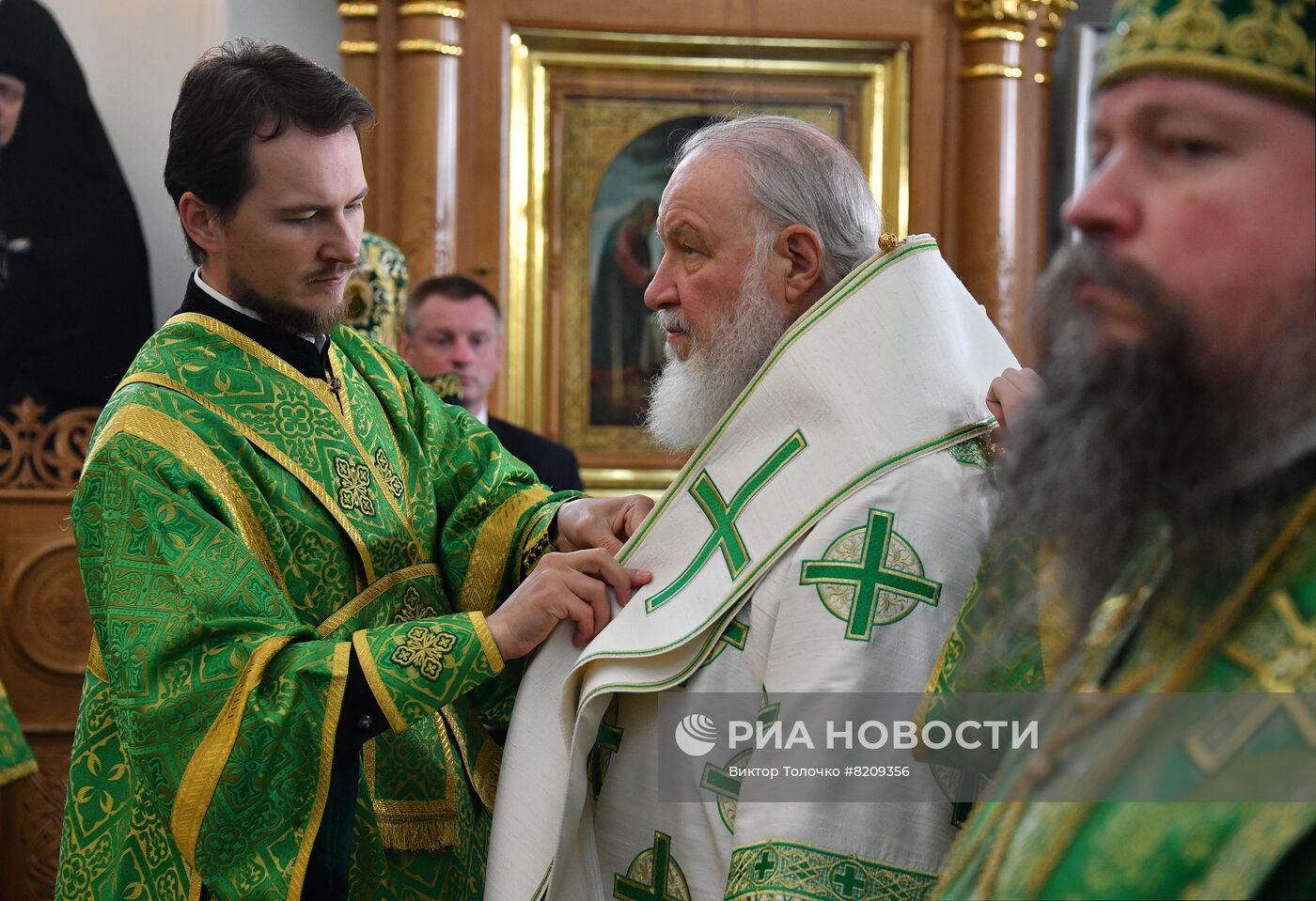 Патриарх Кирилл возглавил богослужение в Свято-Ефросиниевском монастыре в Полоцке