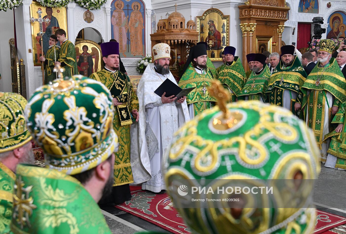 Патриарх Кирилл возглавил богослужение в Свято-Ефросиниевском монастыре в Полоцке