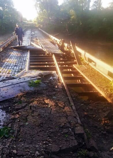 Поселок Теткино в Курской области обстрелян со стороны украинских военных