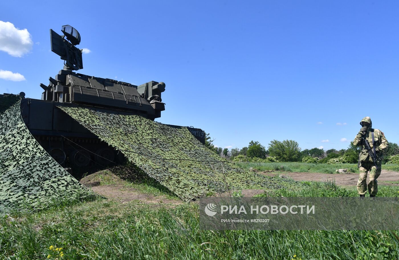 Работа ПВО "Тор М2У" в зоне проведения спецоперации