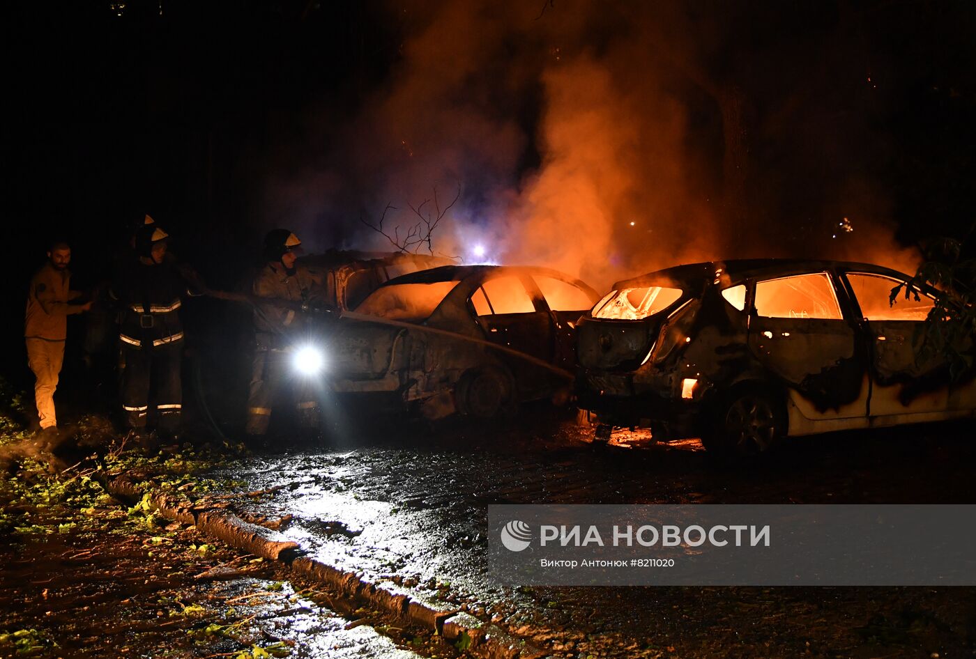 Последствия обстрела Донецка