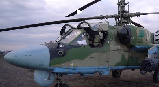 Ударные вертолеты Ка-52 уничтожили опорные пункты ВСУ