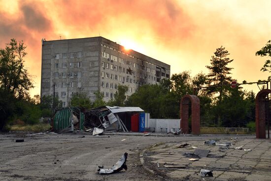 Городские кварталы Северодонецка в ЛНР после освобождения