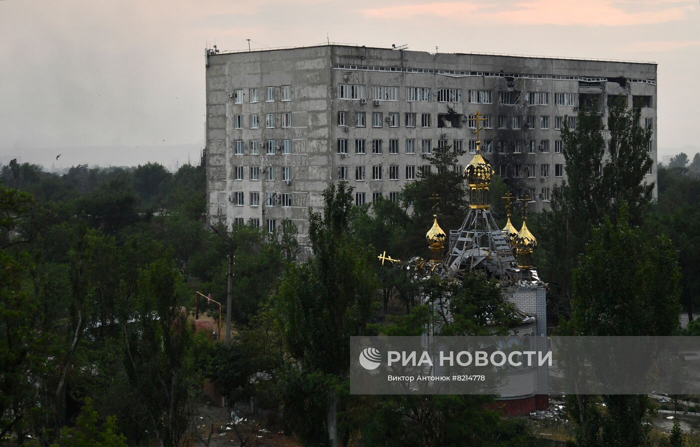 Городские кварталы Северодонецка в ЛНР после освобождения