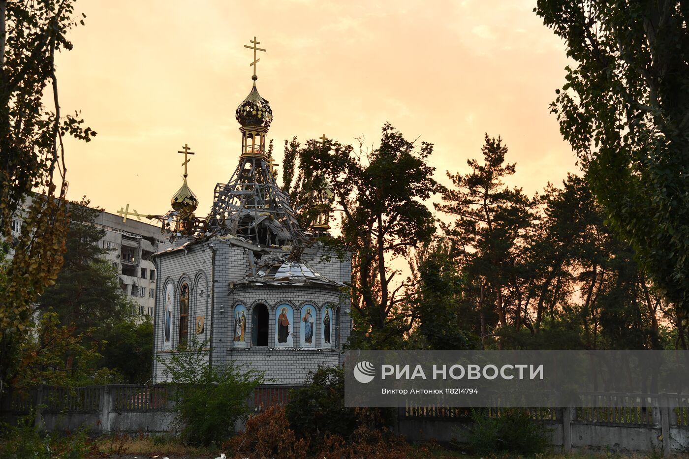 Городские кварталы Северодонецка в ЛНР после освобождения