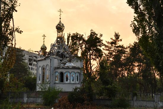 Городские кварталы Северодонецка в ЛНР после освобождения