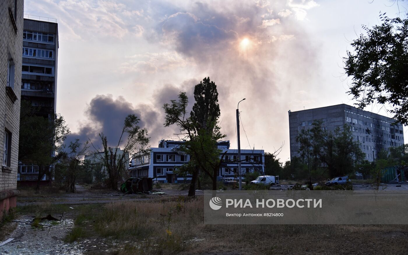 Городские кварталы Северодонецка в ЛНР после освобождения