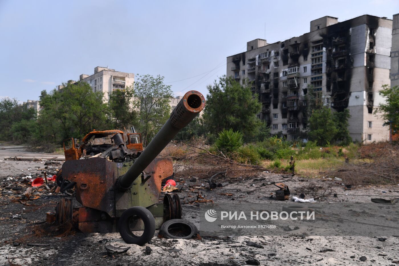 Городские кварталы Северодонецка в ЛНР после освобождения