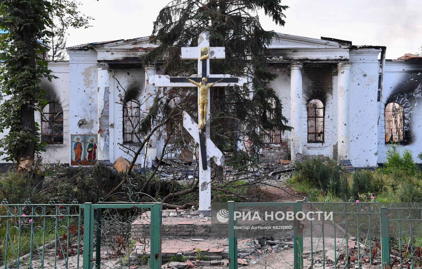 Освобожденные от украинских войск Камышеваха и Попасная в ЛНР