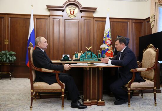 Президент РФ В. Путин встретился с главой "Роснано" С. Куликовым