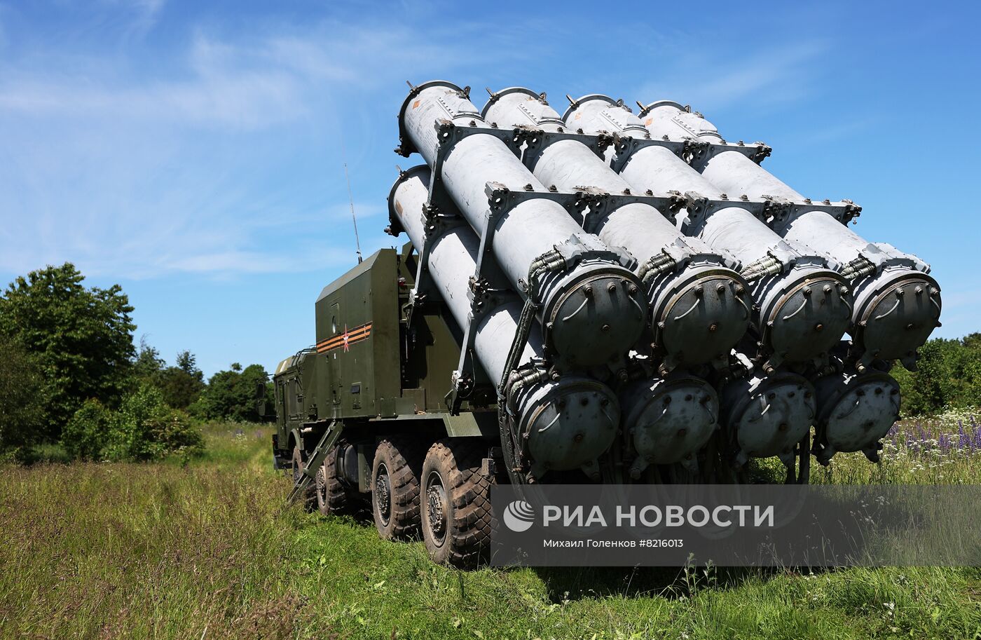 Учение ракетных войск с применением БРК "Бал" в Калининградской области