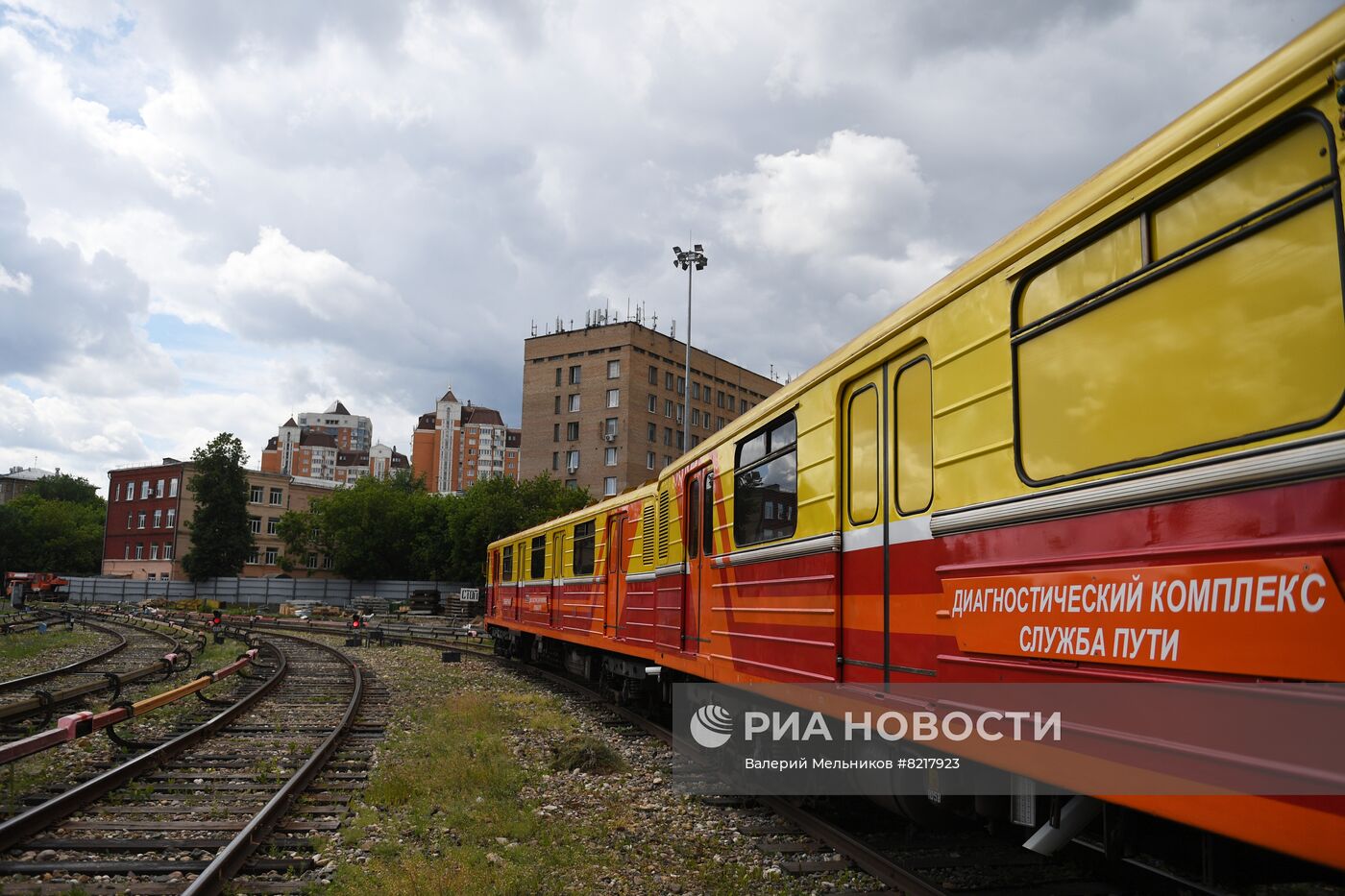 Работа диагностического поезда метро 