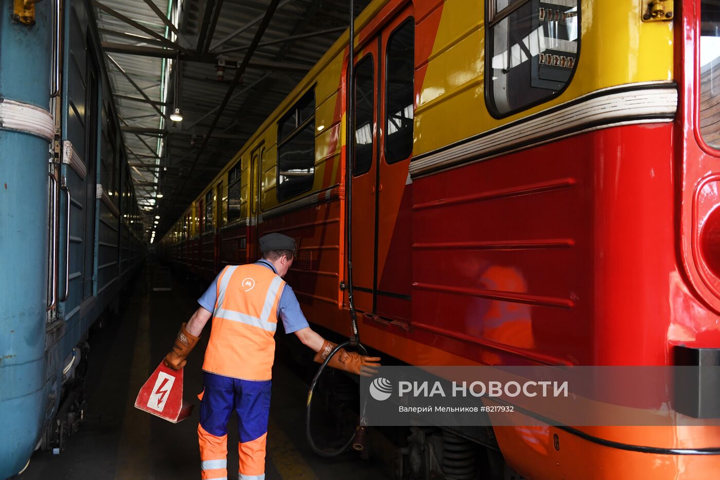 Работа диагностического поезда метро 