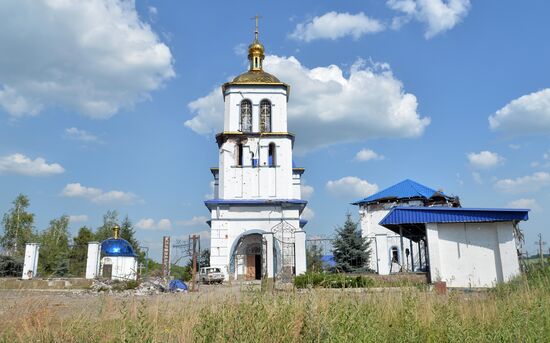 Бойцы Народной милиции ЛНР и полка А. Кадырова в Нижней Камышевахе