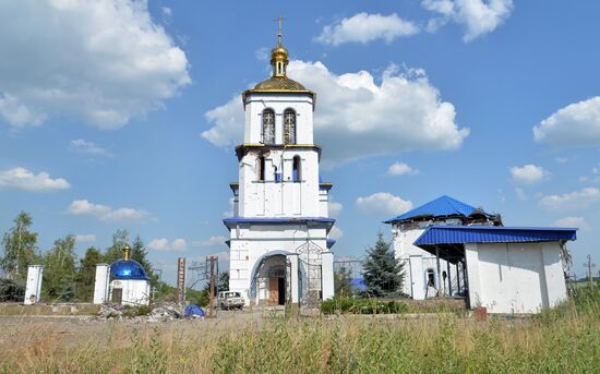 Бойцы Народной милиции ЛНР и полка А. Кадырова в Нижней Камышевахе