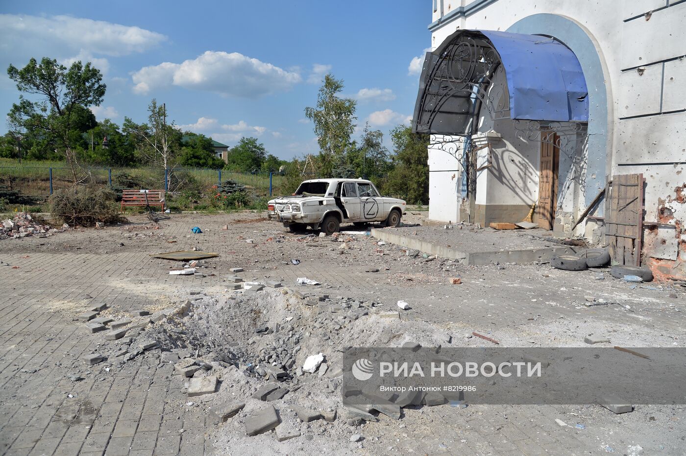 Бойцы Народной милиции ЛНР и полка А. Кадырова в Нижней Камышевахе