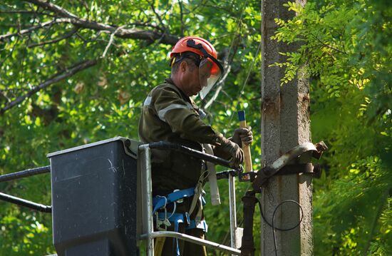 Восстановление инфраструктуры Луганска строителями из РФ