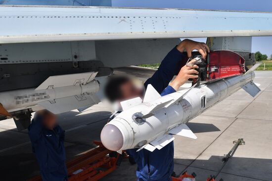 Истребители Су-35 в зоне спецоперации