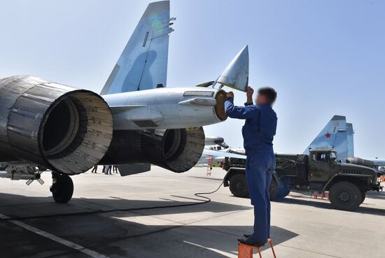 Истребители Су-35 в зоне спецоперации