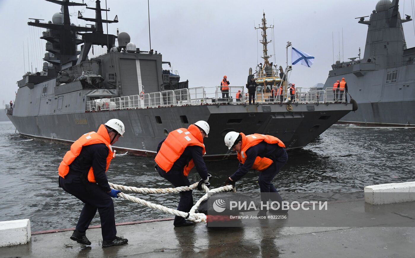 Возвращение отряда кораблей ТОФ во Владивосток