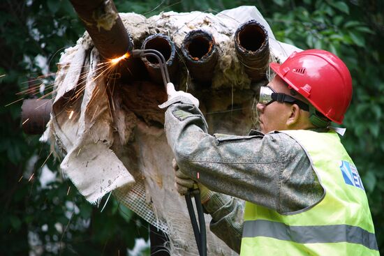 Восстановление инфраструктуры Луганска строителями из РФ