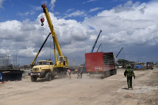 Строительство жилых кварталов в Мариуполе бригадами МО РФ