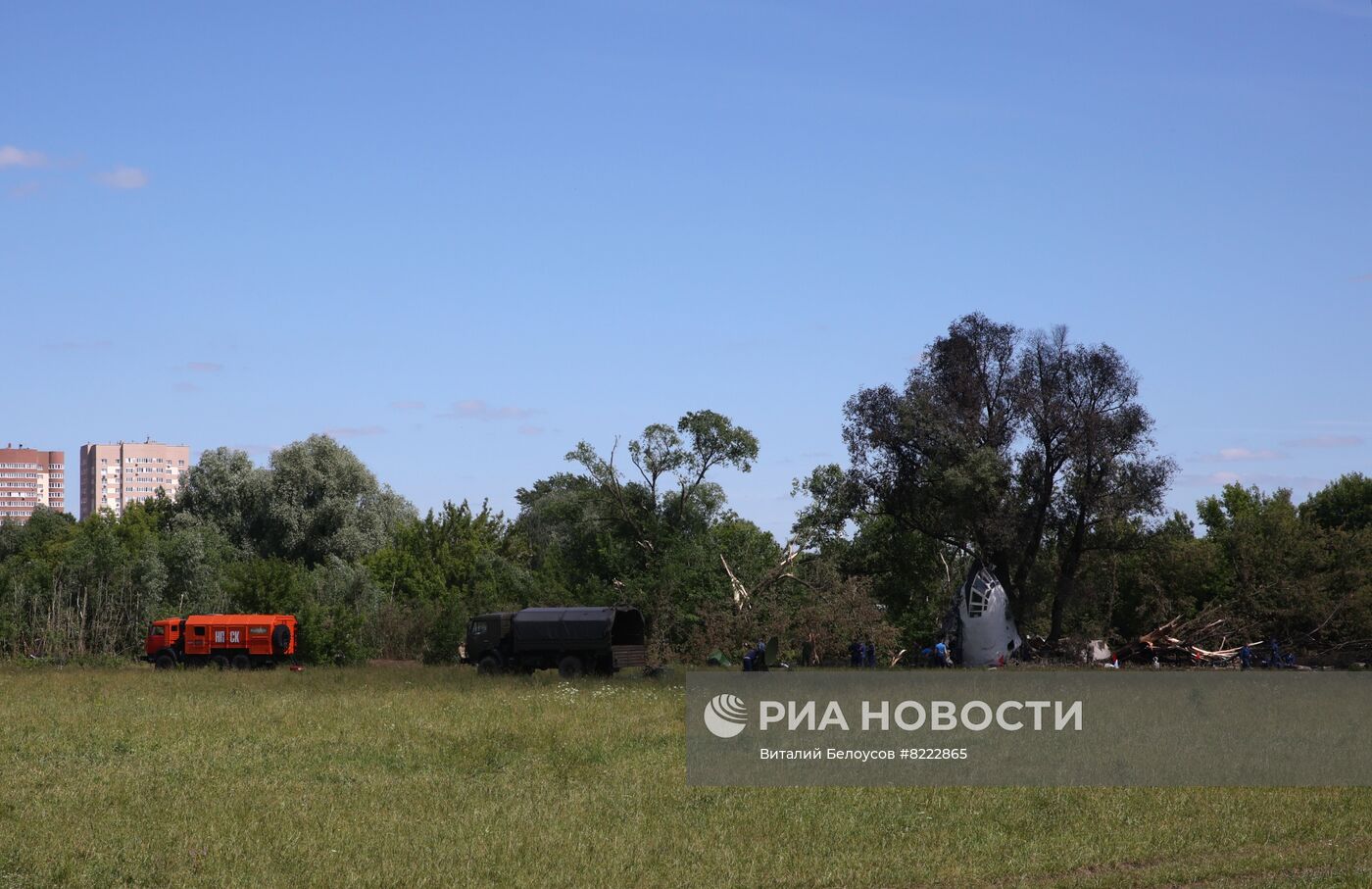 Грузовой самолет Ил-76 потерпел крушение в Рязанской области