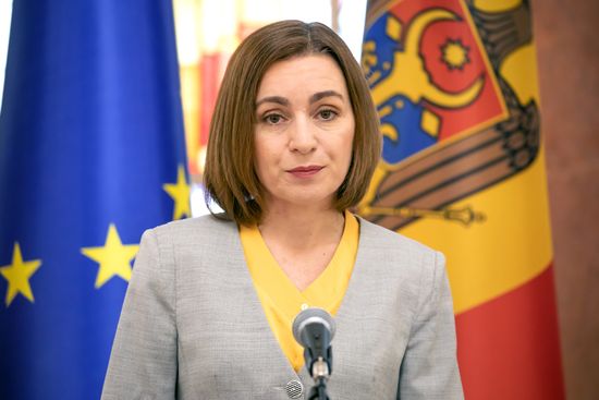 Брифинг президента Молдавии М. Санду