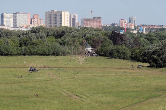 Грузовой самолет Ил-76 потерпел крушение в Рязанской области