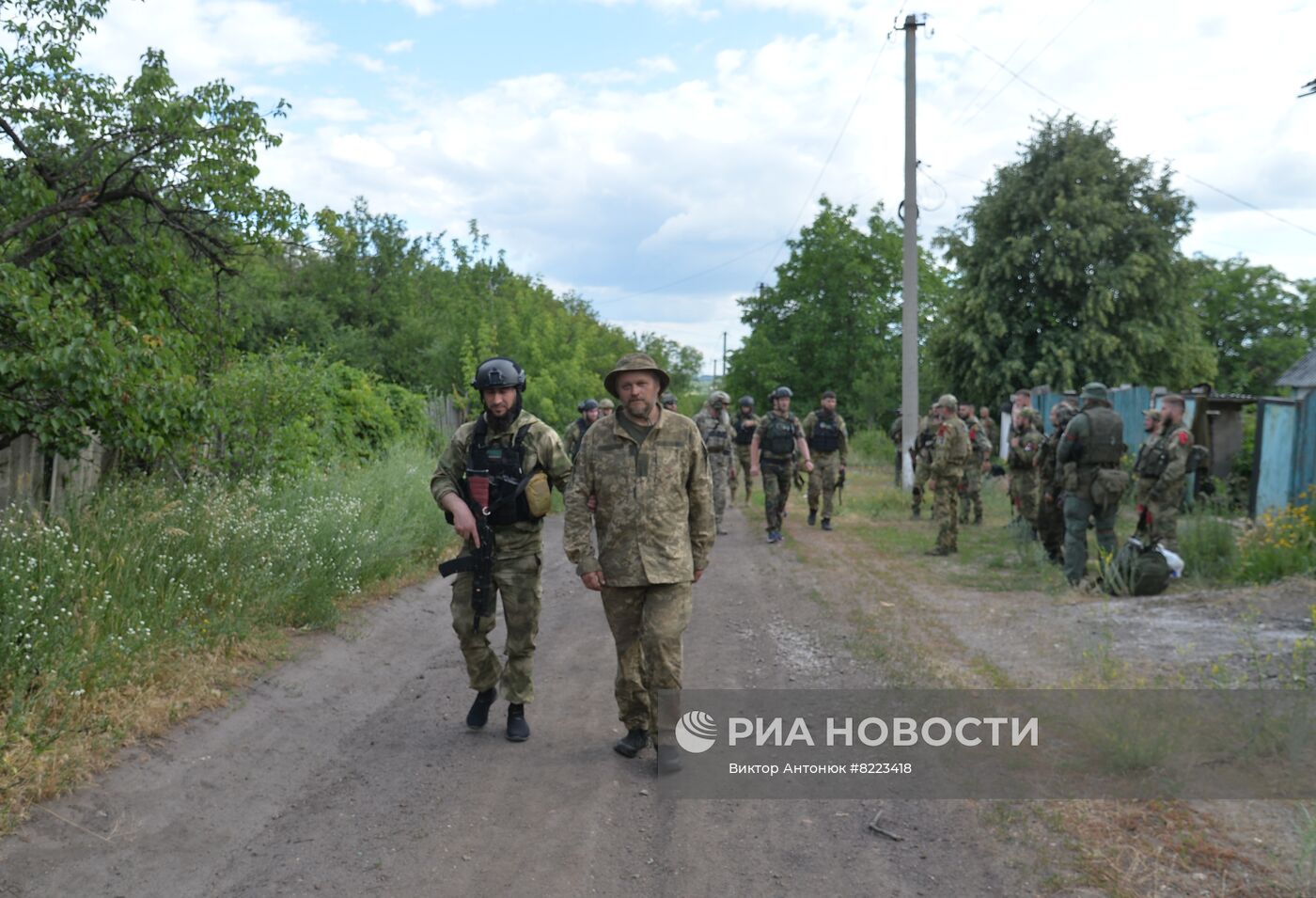 Бойцы чеченского отряда "Ахмат" в Золотом-2 и Камышевахе в ЛНР