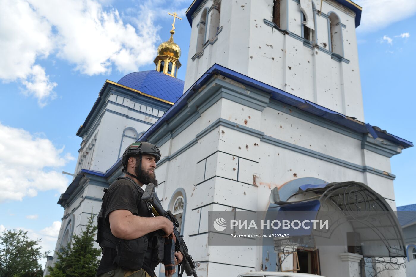 Бойцы чеченского отряда "Ахмат" в Золотом-2 и Камышевахе в ЛНР