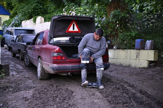 Последствия шторма в Сочи