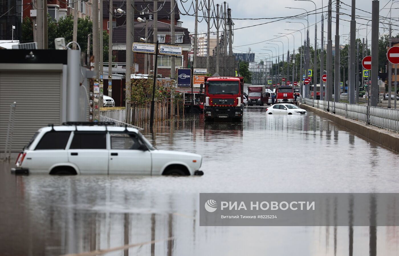 Подтопления в Краснодаре после обильных ливней