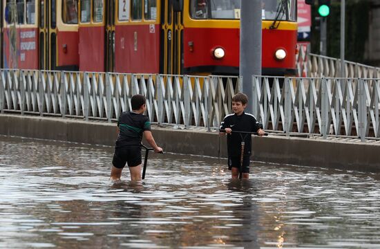 Подтопления в Краснодаре после обильных ливней