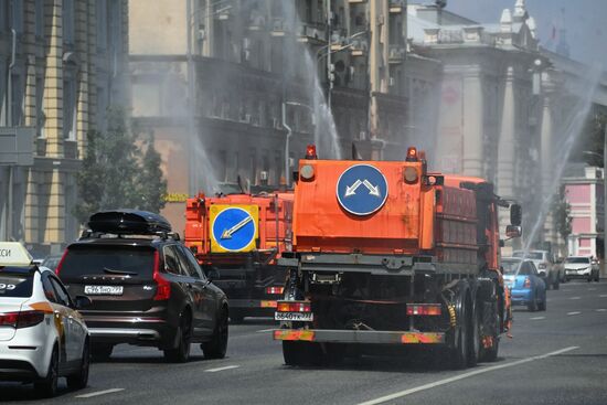 Жаркая погода в Москве