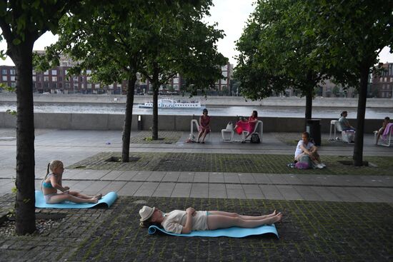 Жаркая погода в Москве